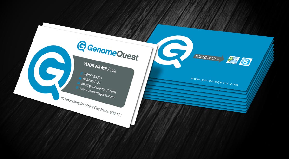 Business Card Design by Sbss for GenomeQuest, Inc. | Design #1589768