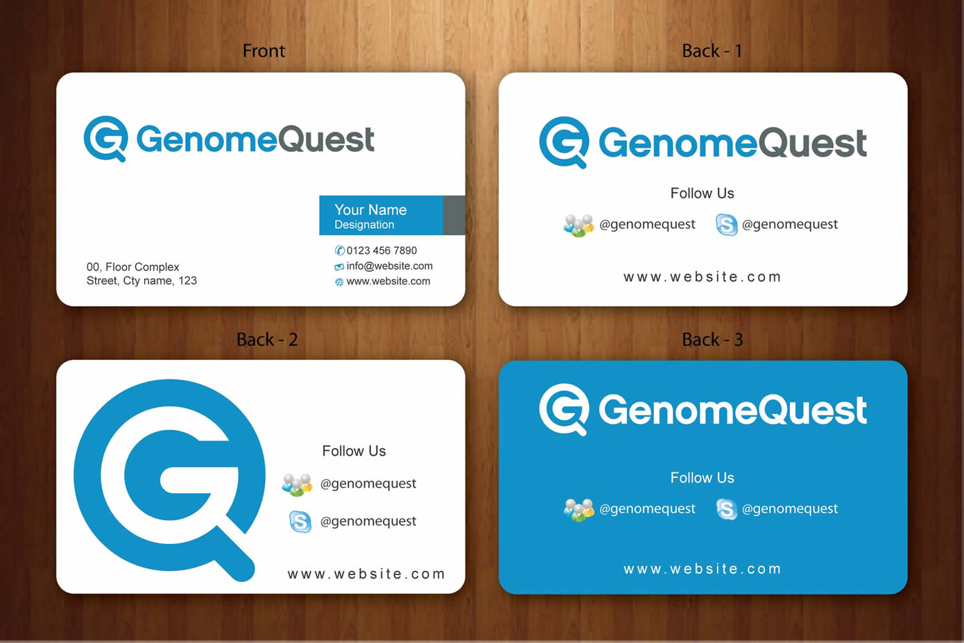 Business Card Design by Sbss for GenomeQuest, Inc. | Design #1592272