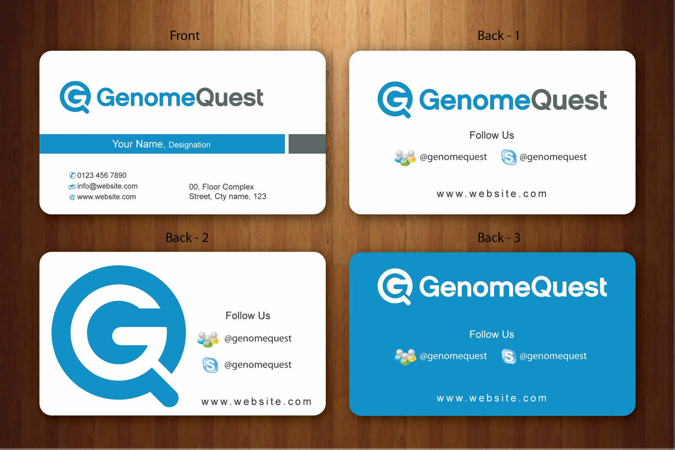 Business Card Design by Sbss for GenomeQuest, Inc. | Design #1592278