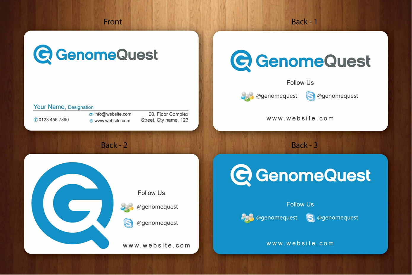 Business Card Design by Sbss for GenomeQuest, Inc. | Design #1592282