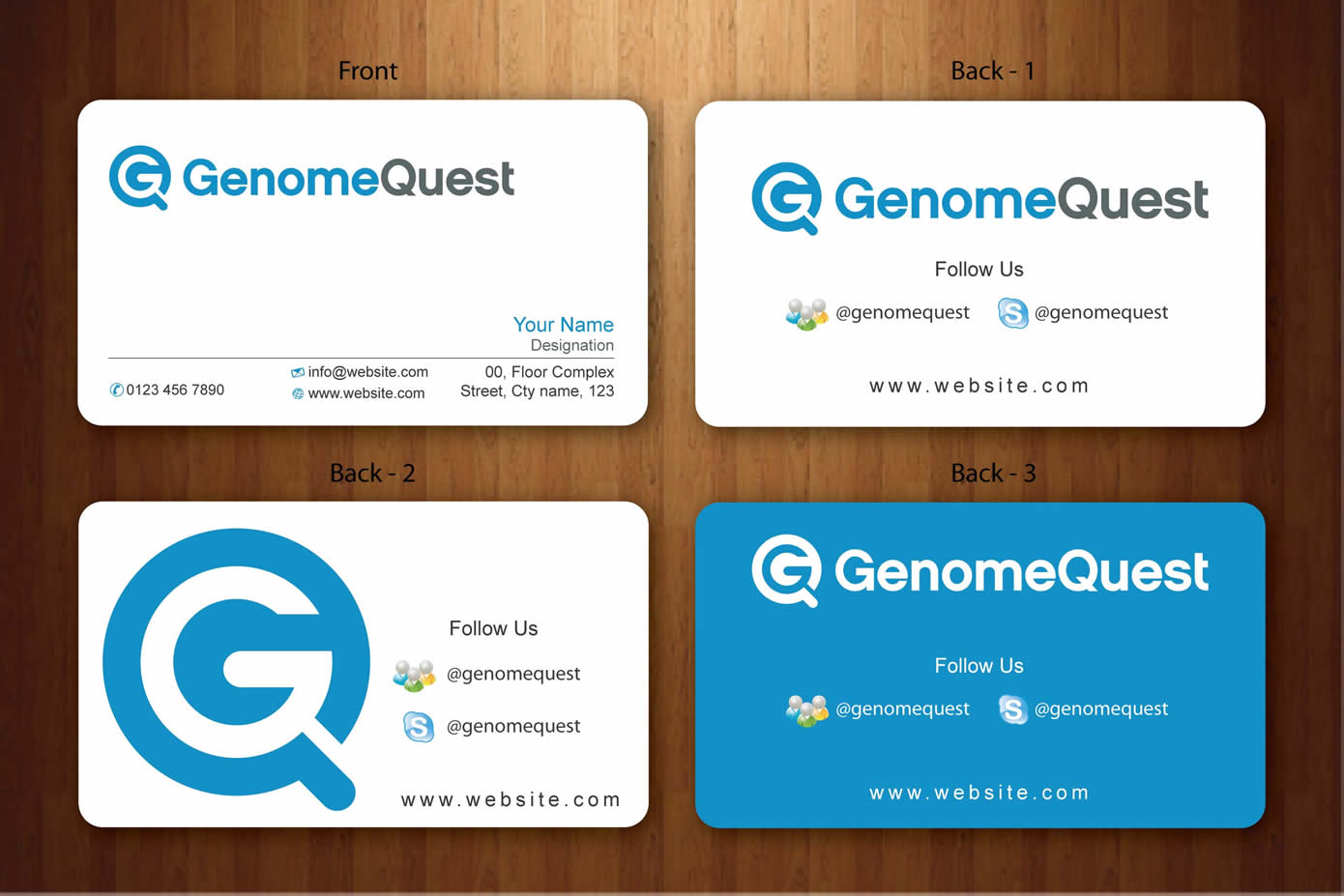 Business Card Design by Sbss for GenomeQuest, Inc. | Design #1592288