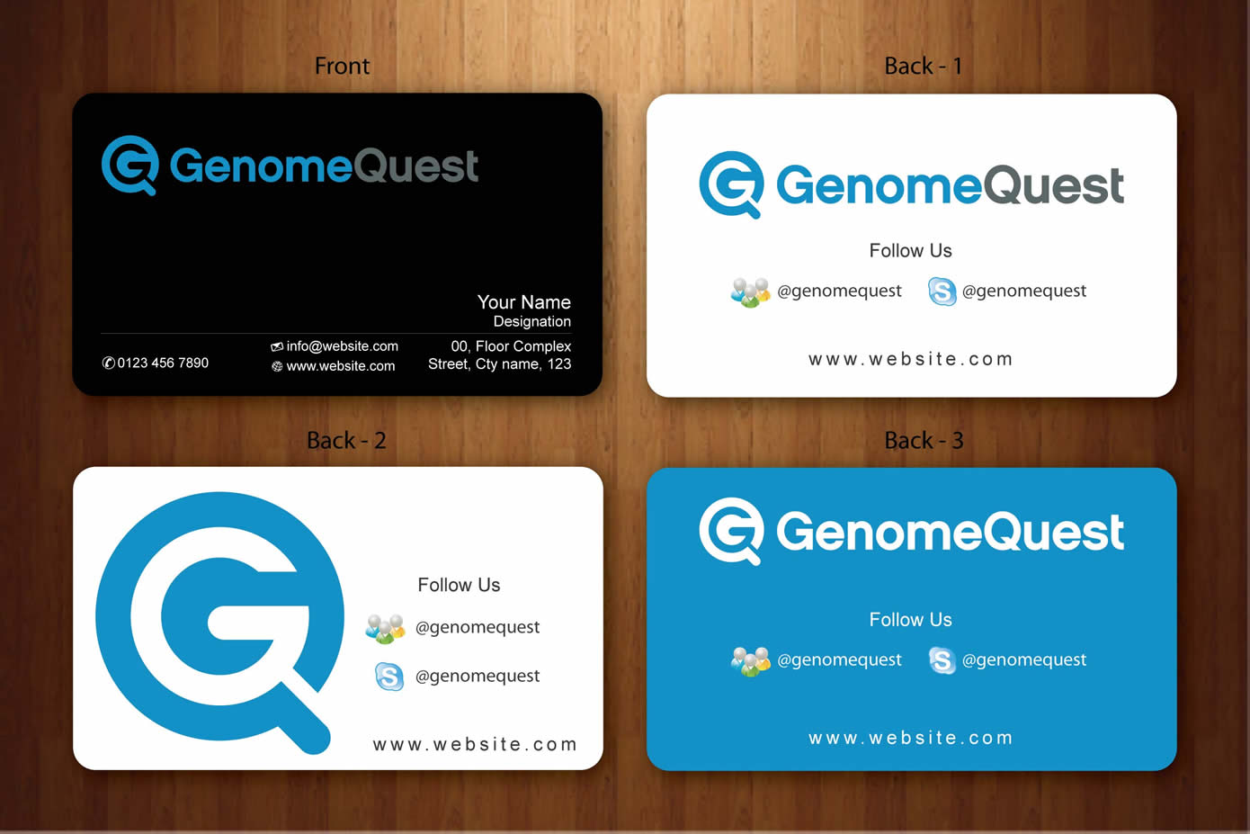 Business Card Design by Sbss for GenomeQuest, Inc. | Design #1592297