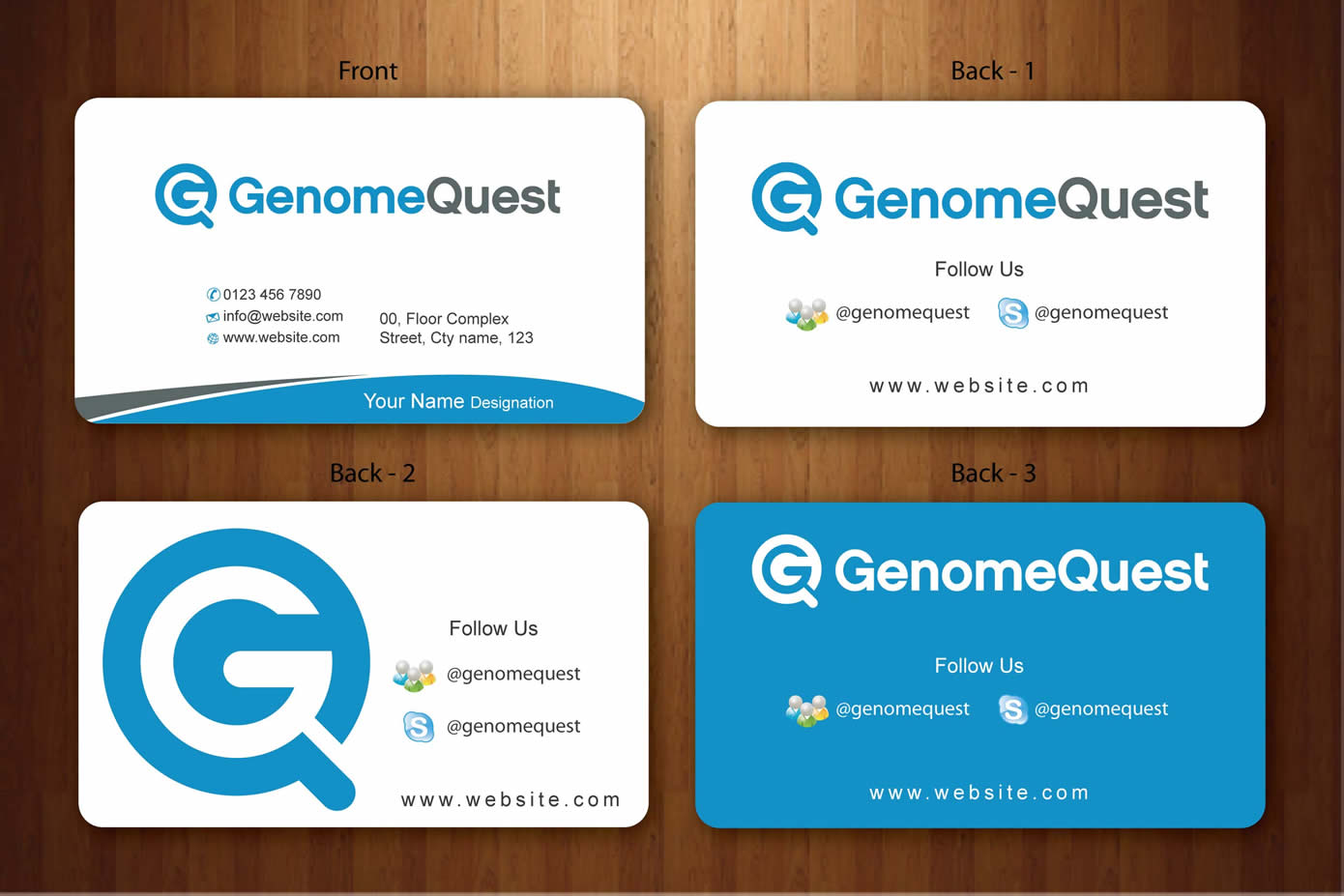 Business Card Design by Sbss for GenomeQuest, Inc. | Design #1596229