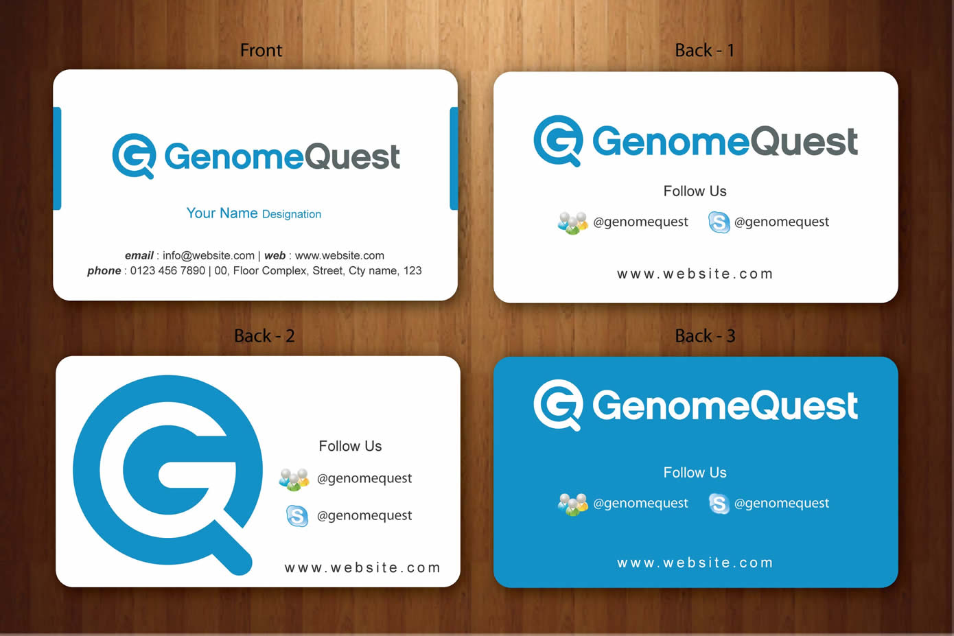 Business Card Design by Sbss for GenomeQuest, Inc. | Design #1596232