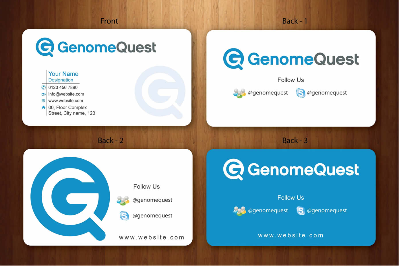 Business Card Design by Sbss for GenomeQuest, Inc. | Design #1596241