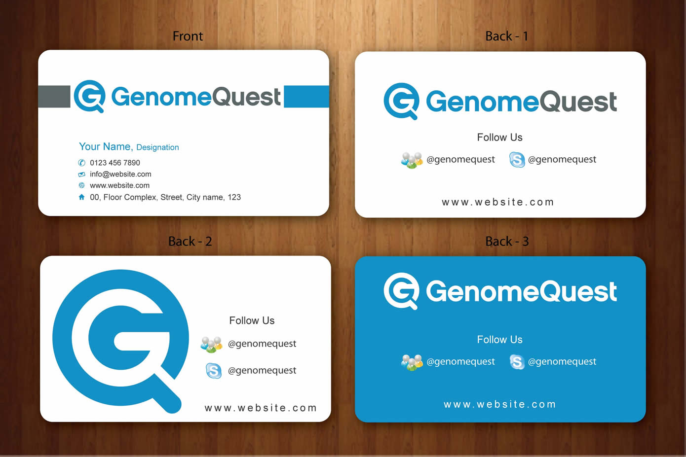 Business Card Design by Sbss for GenomeQuest, Inc. | Design #1596245