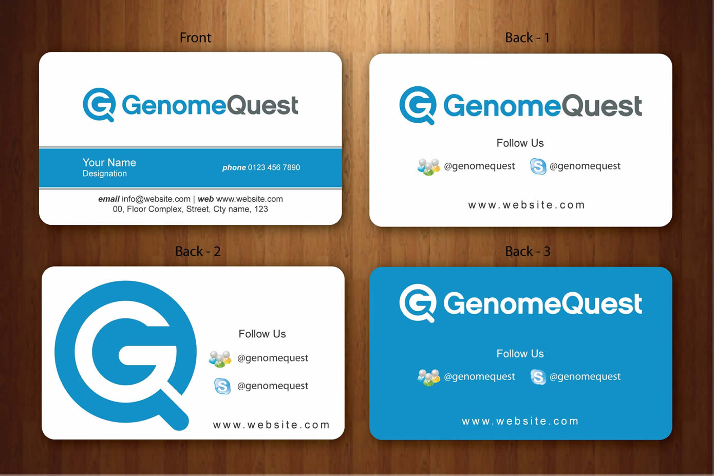 Diseño de Tarjeta de Presentación por Sbss para GenomeQuest, Inc. | Diseño #1596247