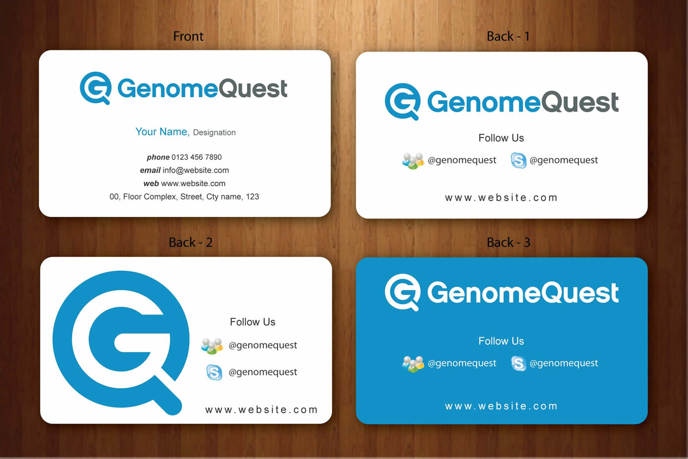 Business Card Design by Sbss for GenomeQuest, Inc. | Design #1596254