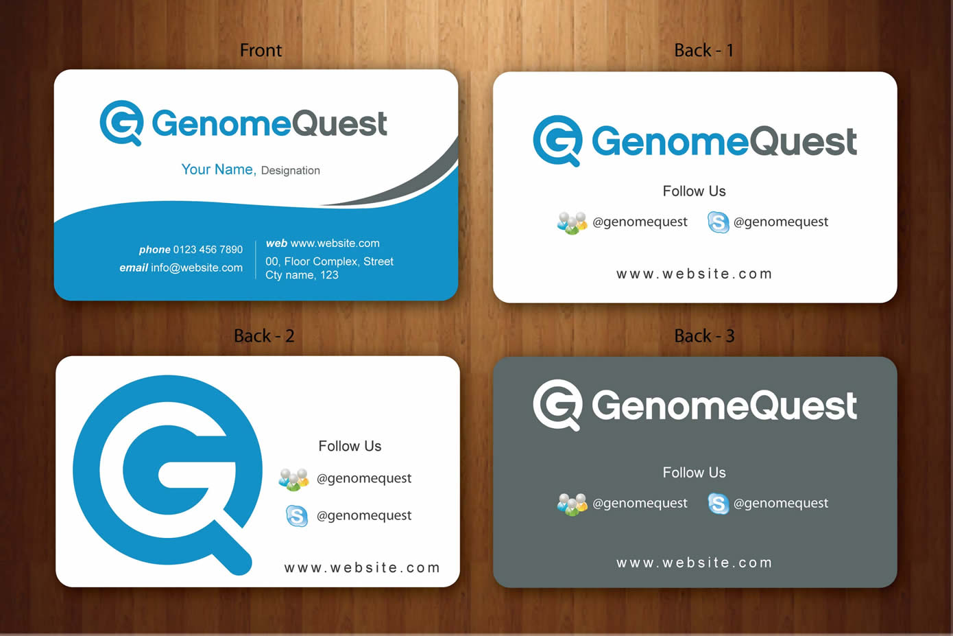 Business Card Design by Sbss for GenomeQuest, Inc. | Design #1596258