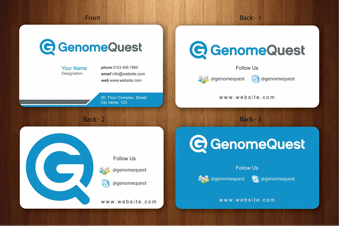 Diseño de Tarjeta de Presentación por Sbss para GenomeQuest, Inc. | Diseño #1596260