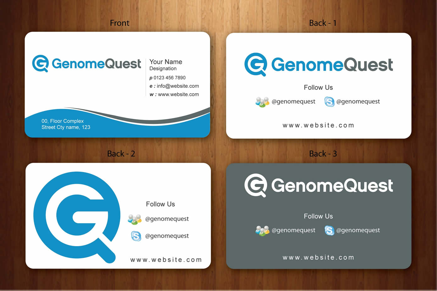Diseño de Tarjeta de Presentación por Sbss para GenomeQuest, Inc. | Diseño #1596352