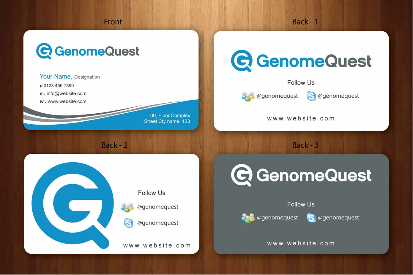Business Card Design by Sbss for GenomeQuest, Inc. | Design #1596357