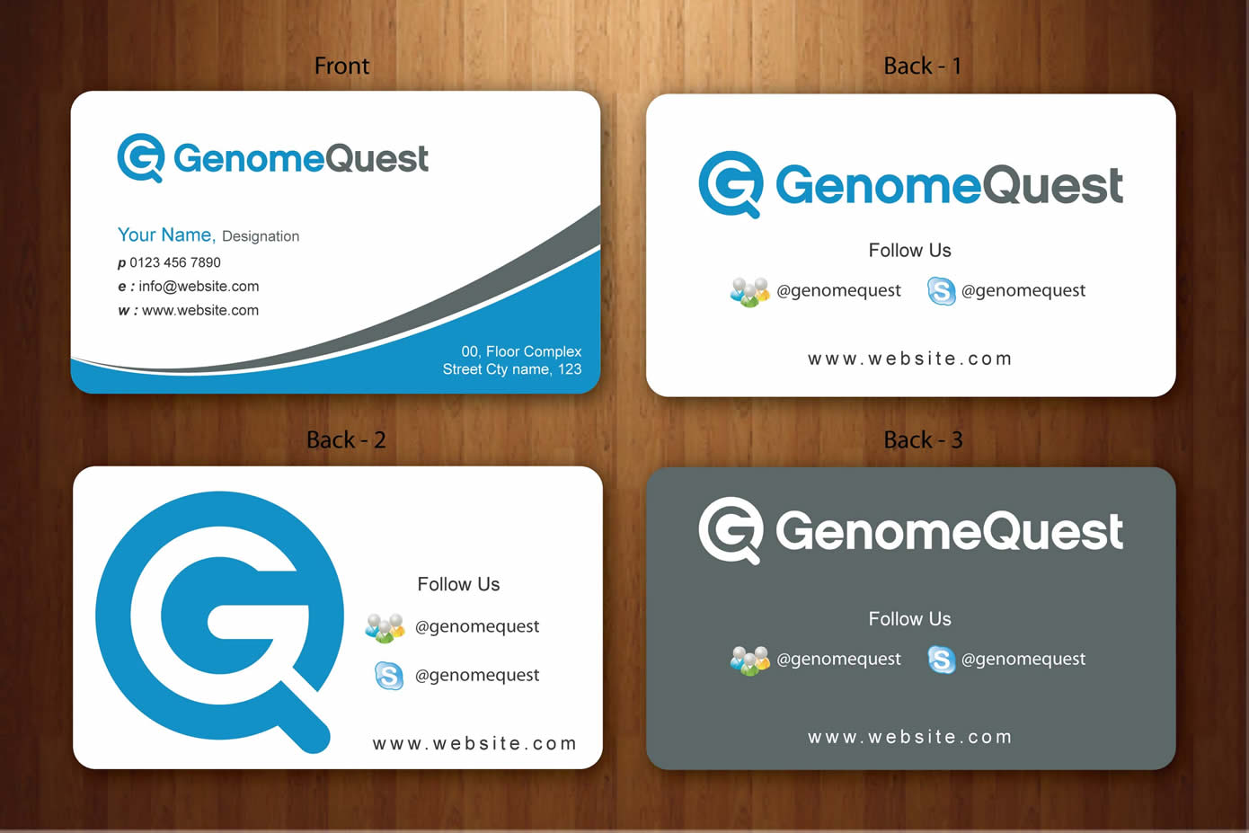 Business Card Design by Sbss for GenomeQuest, Inc. | Design #1596362