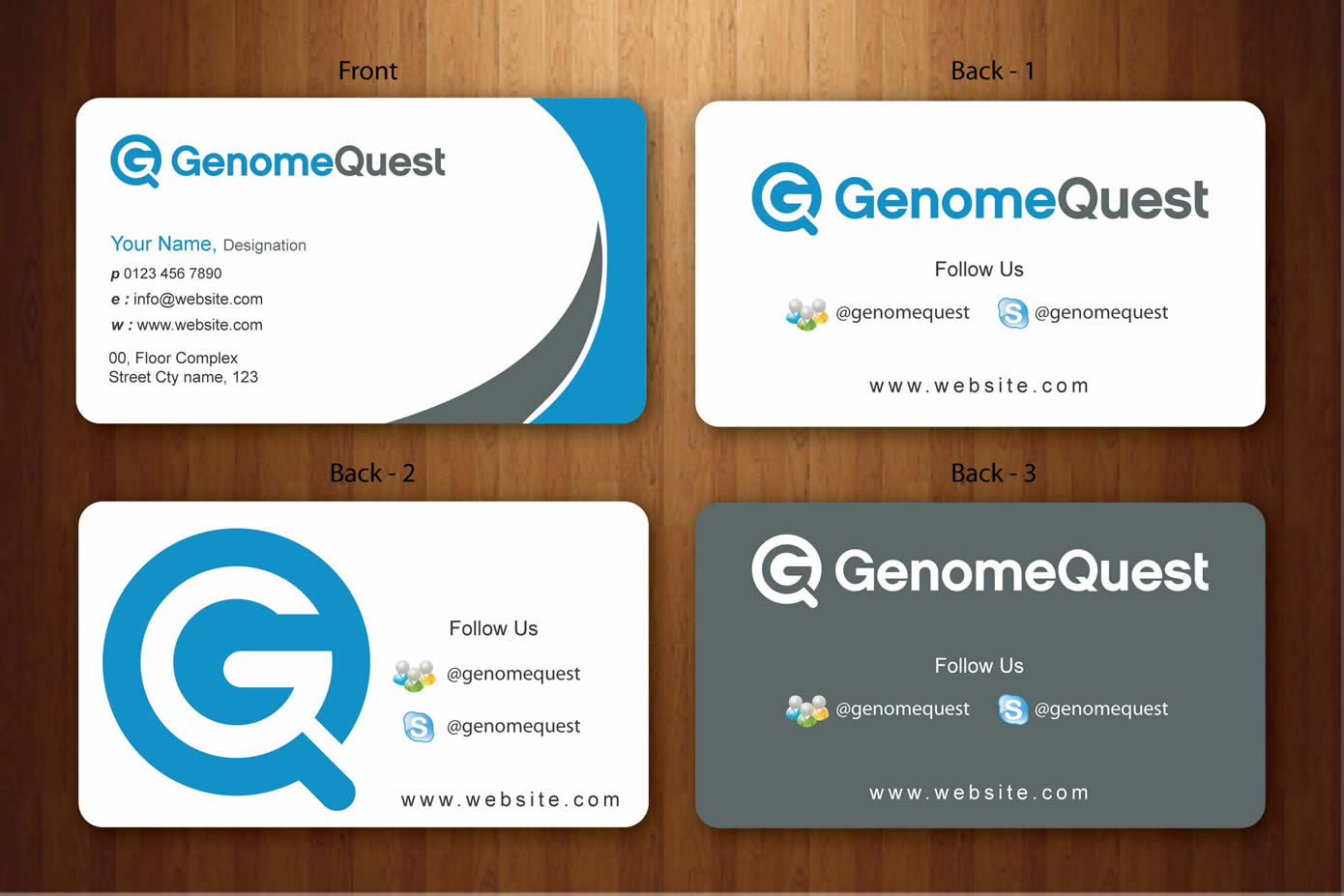 Diseño de Tarjeta de Presentación por Sbss para GenomeQuest, Inc. | Diseño #1596366