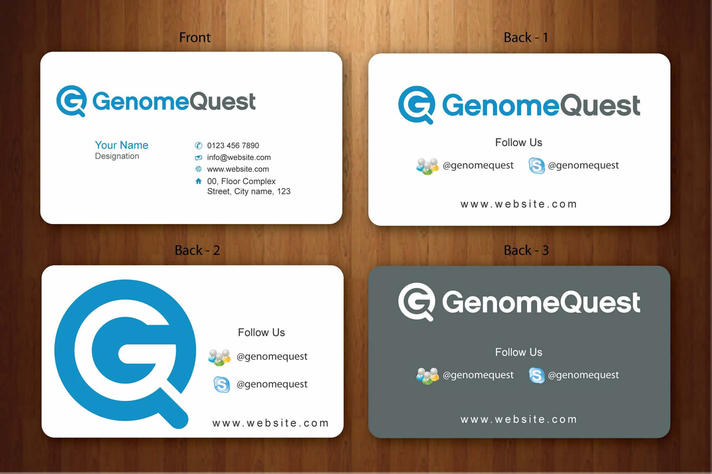 Diseño de Tarjeta de Presentación por Sbss para GenomeQuest, Inc. | Diseño #1596371