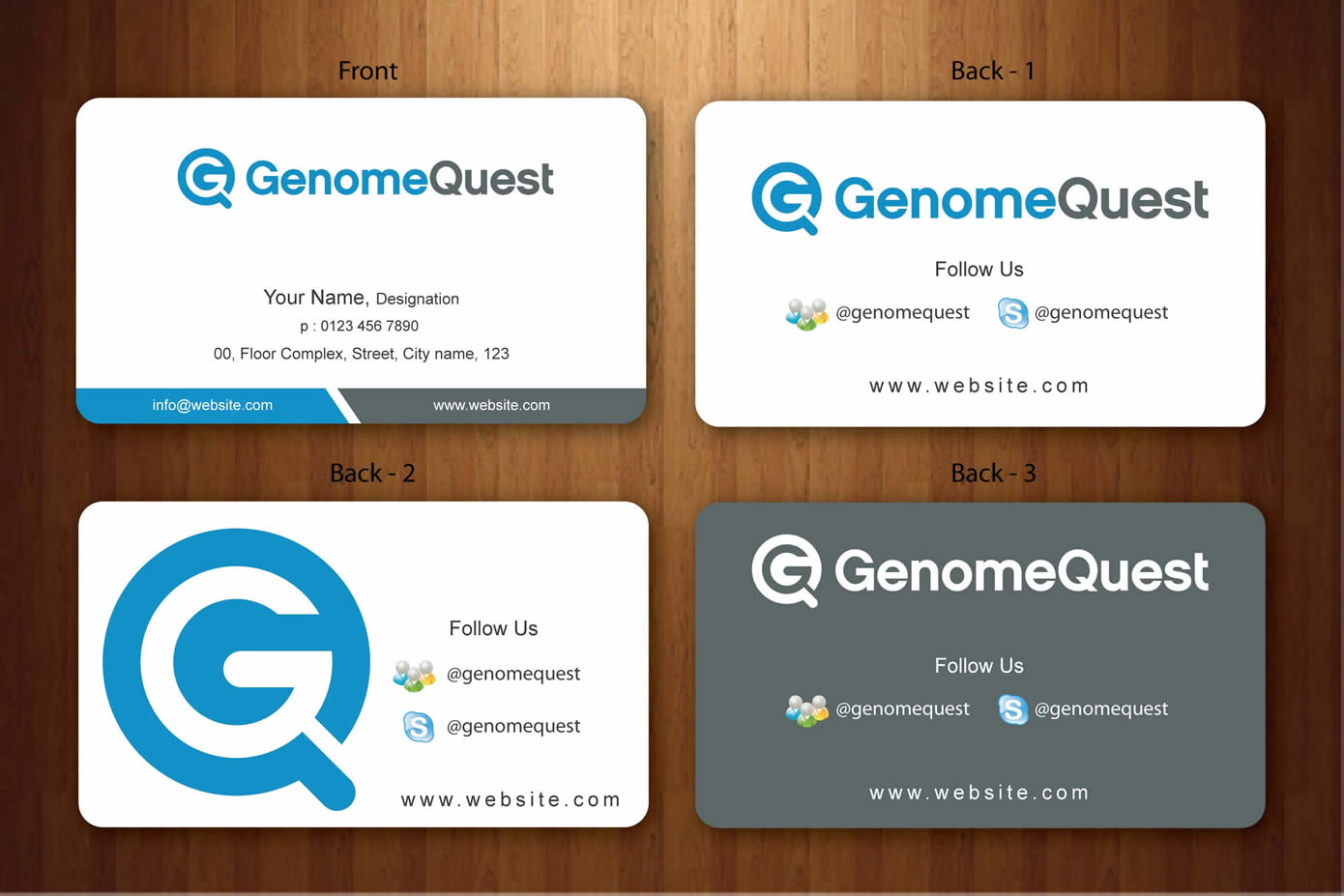 Business Card Design by Sbss for GenomeQuest, Inc. | Design #1596383