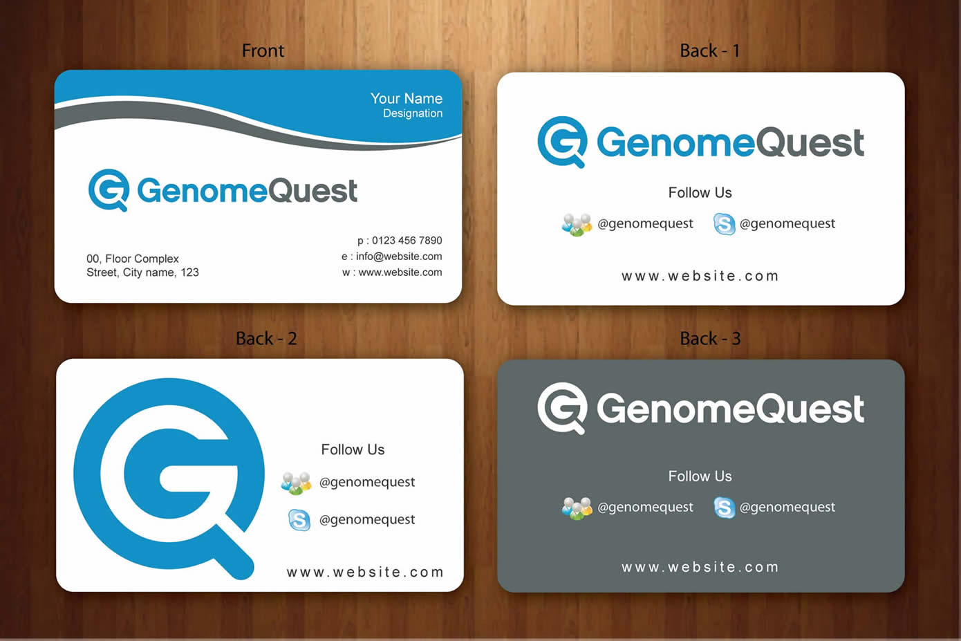 Business Card Design by Sbss for GenomeQuest, Inc. | Design #1596388