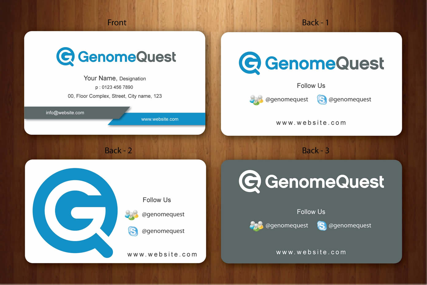 Business Card Design by Sbss for GenomeQuest, Inc. | Design #1596393