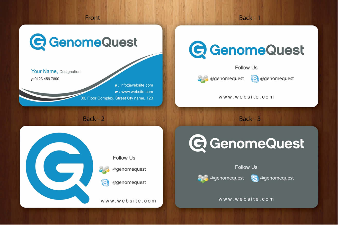 Diseño de Tarjeta de Presentación por Sbss para GenomeQuest, Inc. | Diseño #1596421
