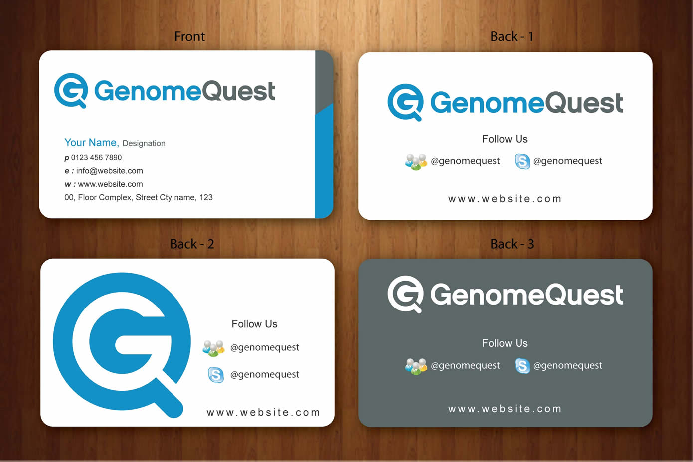 Diseño de Tarjeta de Presentación por Sbss para GenomeQuest, Inc. | Diseño #1596422