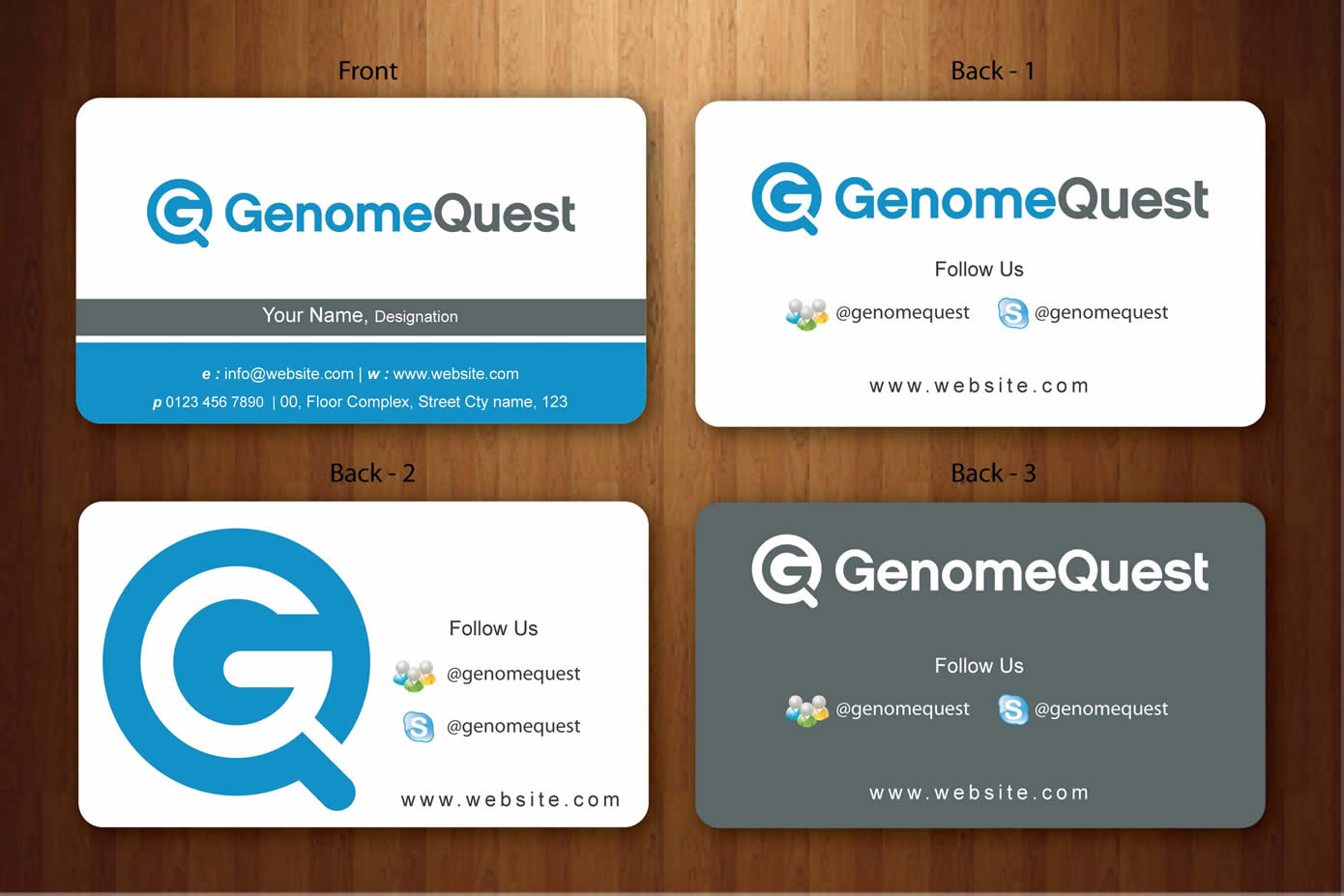 Diseño de Tarjeta de Presentación por Sbss para GenomeQuest, Inc. | Diseño #1596434