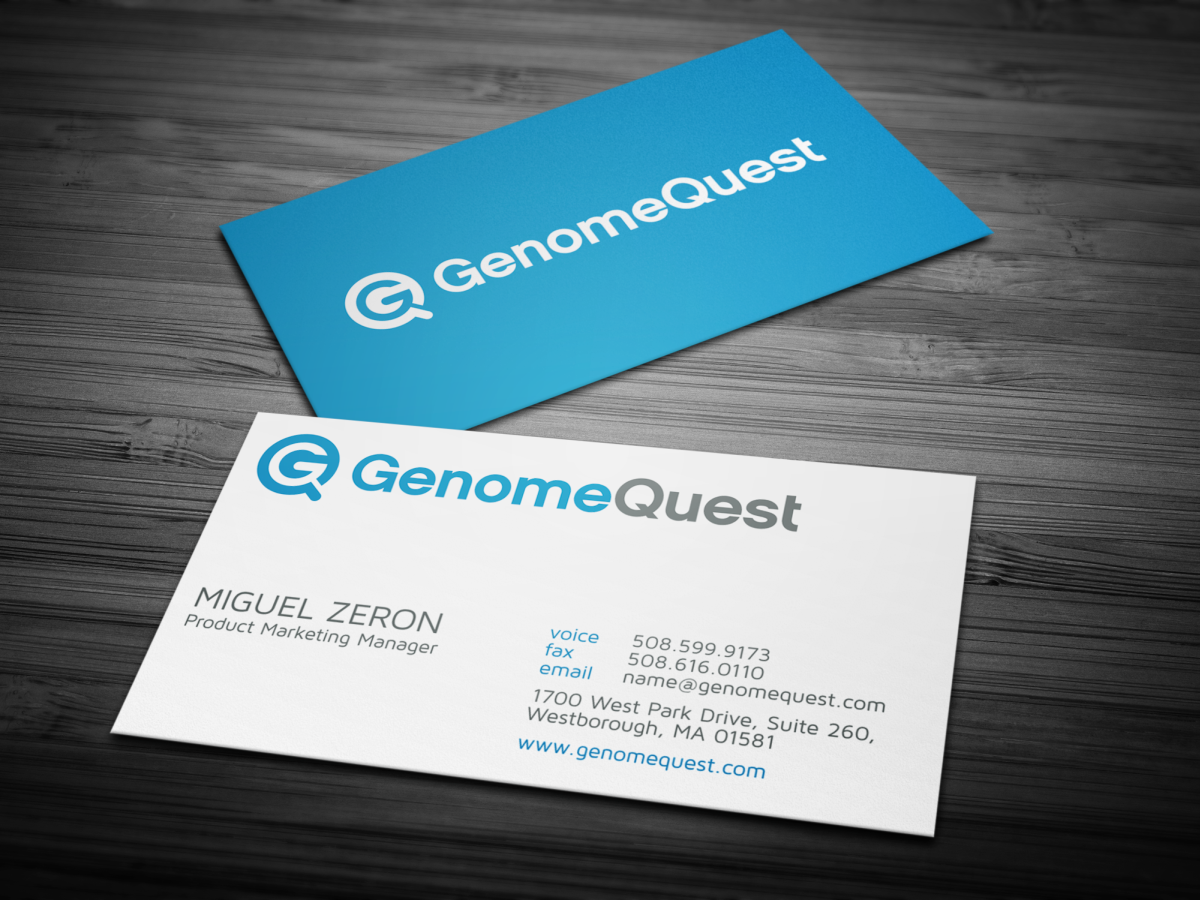 Business Card Design by HYPdesign for GenomeQuest, Inc. | Design #1586808