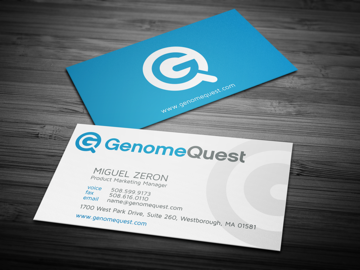 Business Card Design by HYPdesign for GenomeQuest, Inc. | Design #1586810