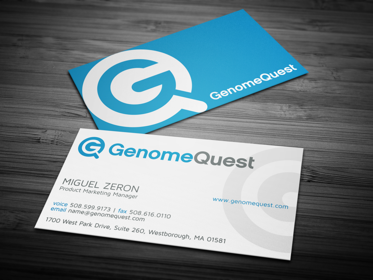 Business Card Design by HYPdesign for GenomeQuest, Inc. | Design #1586813