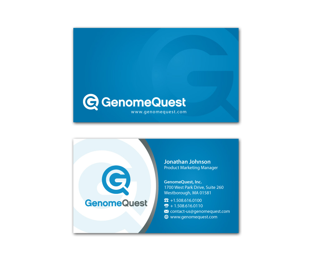 Business Card Design by MDesign for GenomeQuest, Inc. | Design #1605417