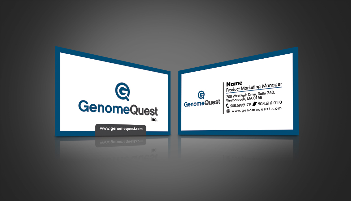 Business Card Design by Muhammad Junaid for GenomeQuest, Inc. | Design #1604355