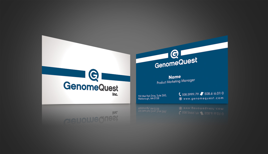 Business Card Design by Muhammad Junaid for GenomeQuest, Inc. | Design #1604361