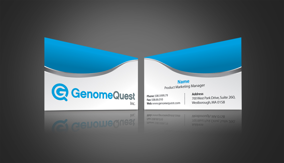 Business Card Design by Muhammad Junaid for GenomeQuest, Inc. | Design #1604362