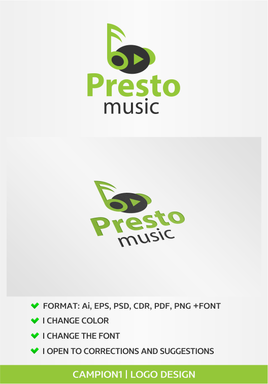 Logo Design by artsterdam for PrestoMusic | Design #5832625