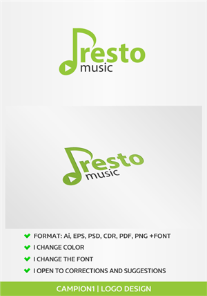 Logo Design by artsterdam for PrestoMusic | Design: #5832991