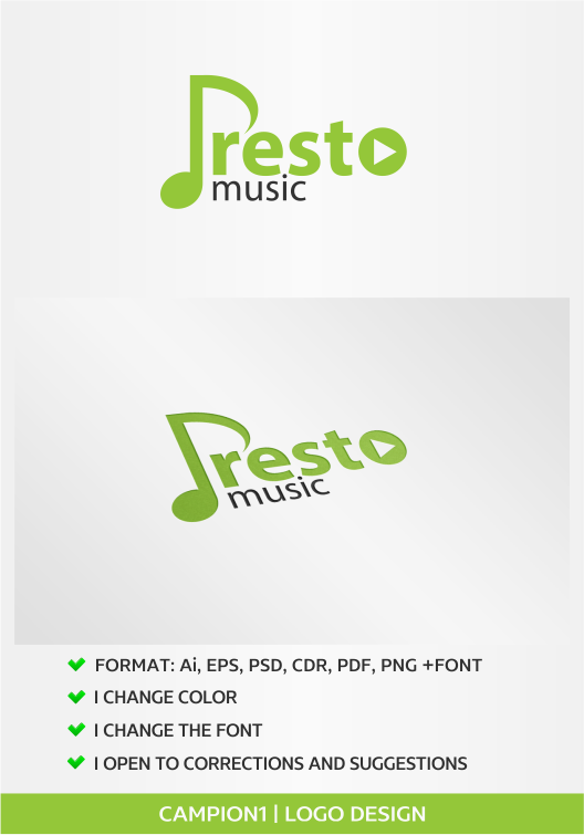 Logo Design by artsterdam for PrestoMusic | Design #5832998