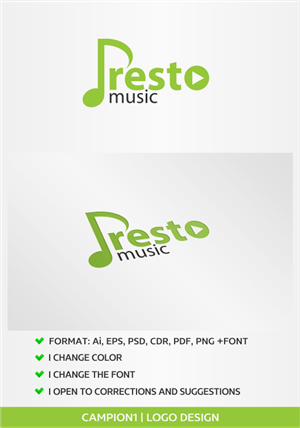 Logo Design by artsterdam for PrestoMusic | Design: #5832998