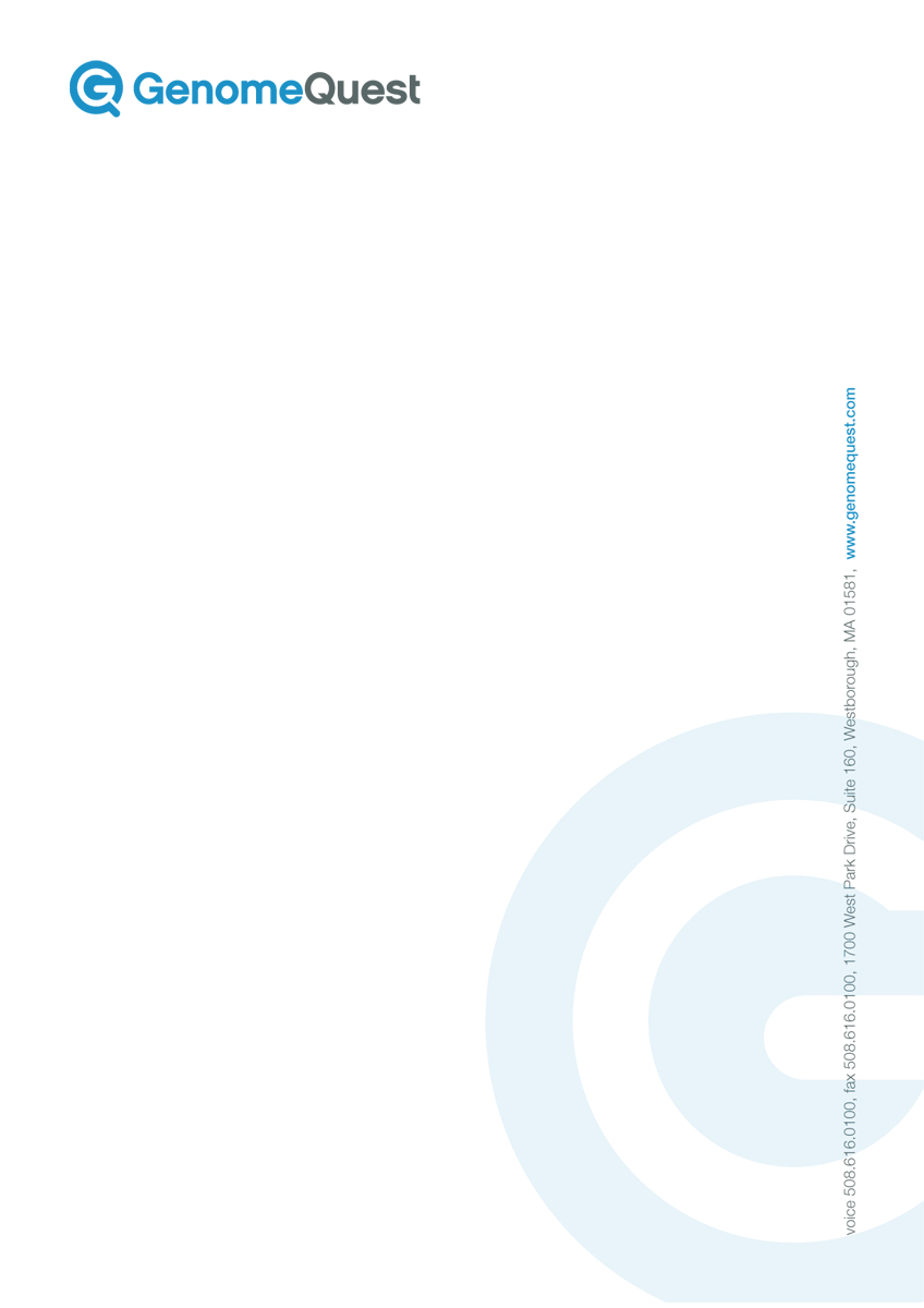 Design En-Tête par Comunicamente Lab pour GenomeQuest, Inc. | Design #1599461