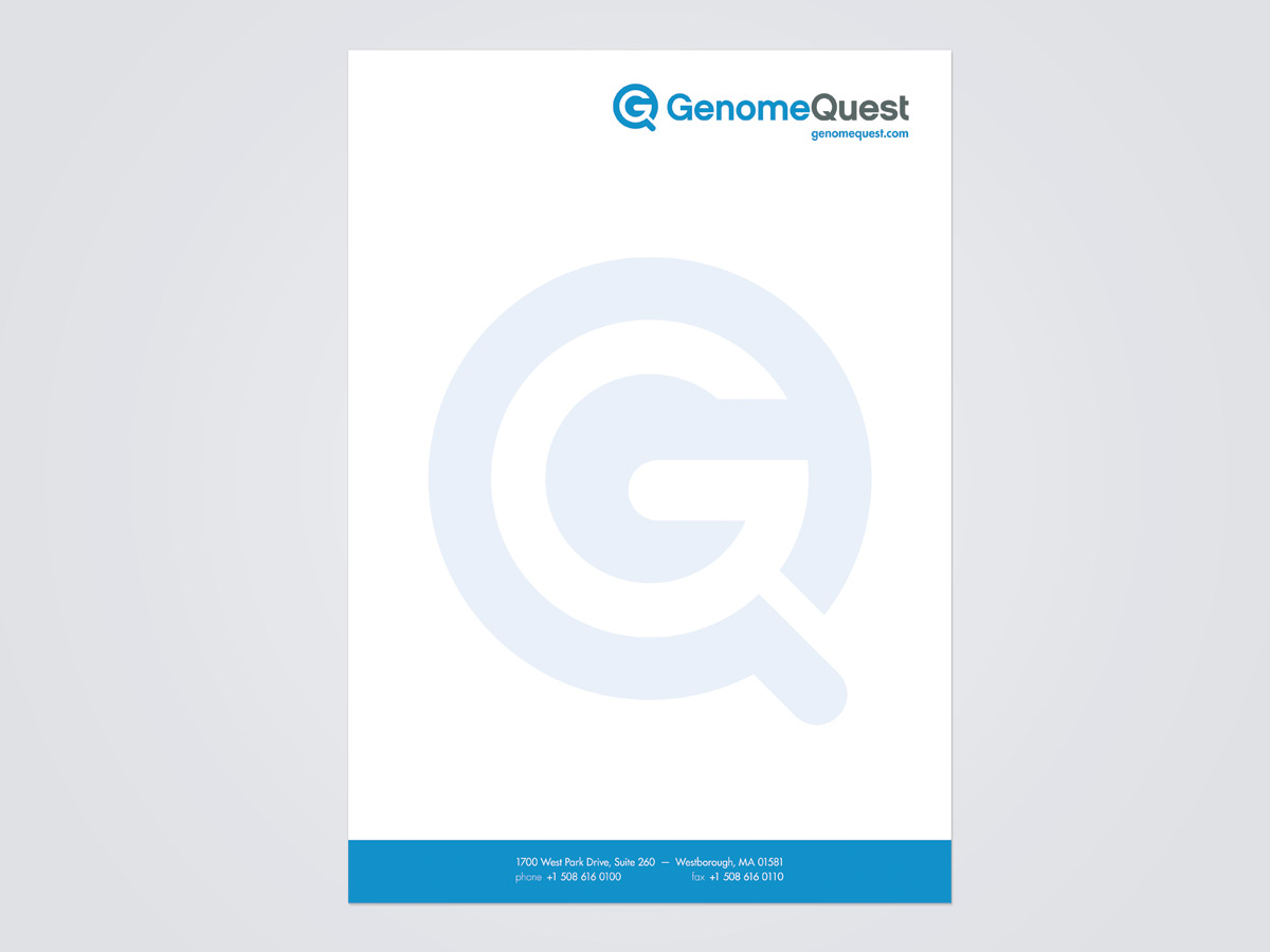 Letterhead Design by Guilhermus for GenomeQuest, Inc. | Design #1602828