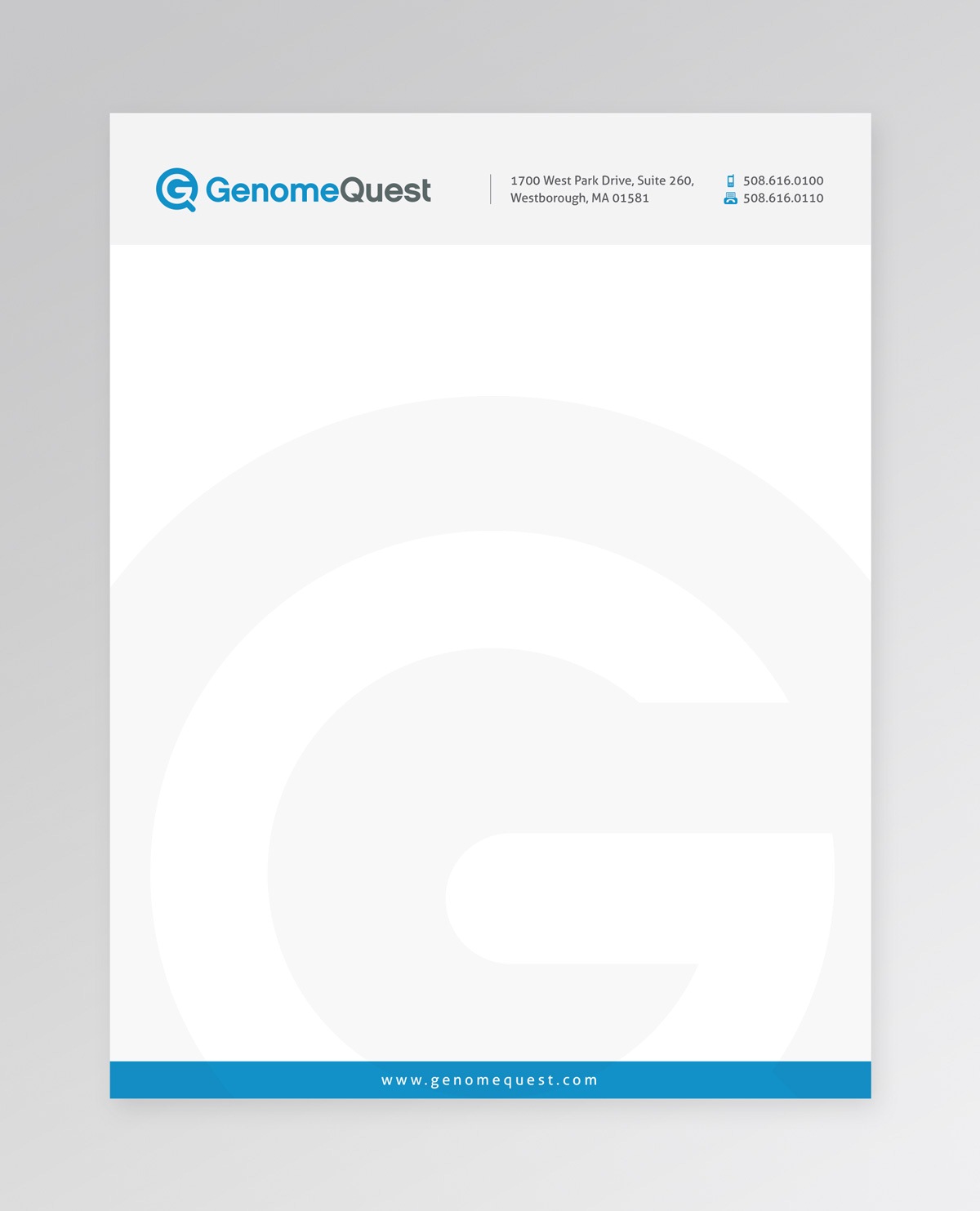 Letterhead Design by ani for GenomeQuest, Inc. | Design #1591049