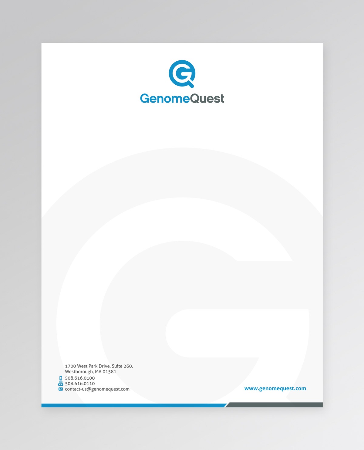 Letterhead Design by ani for GenomeQuest, Inc. | Design #1591051