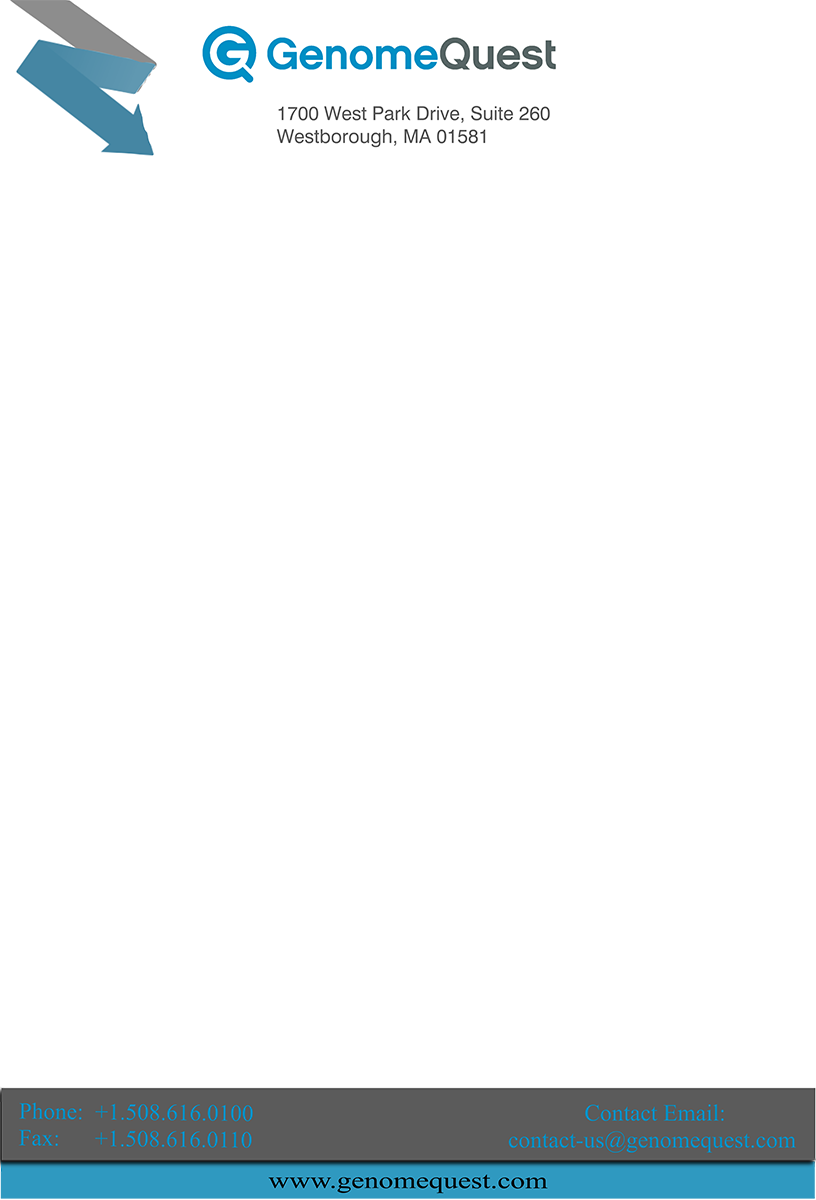 Letterhead Design by Tammy Ogle-Foxx Multimedia for GenomeQuest, Inc. | Design #1604774