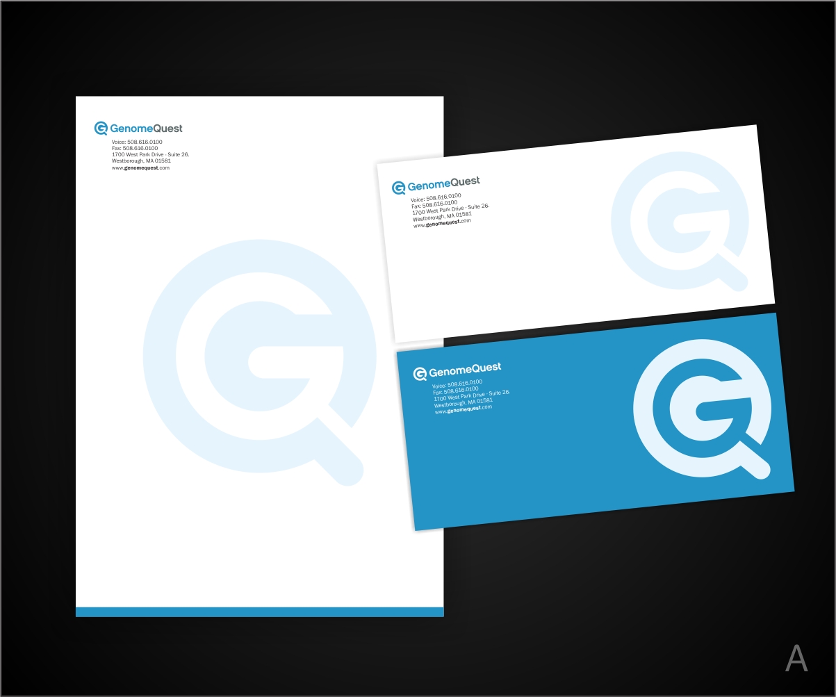 Letterhead Design by Ananá for GenomeQuest, Inc. | Design #1584050