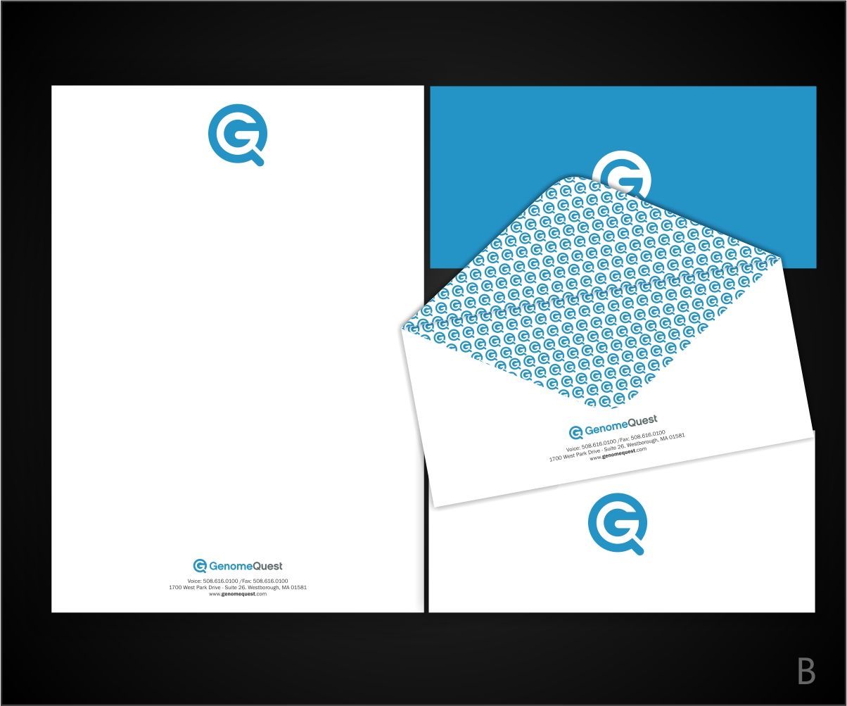 Letterhead Design by Ananá for GenomeQuest, Inc. | Design #1584055