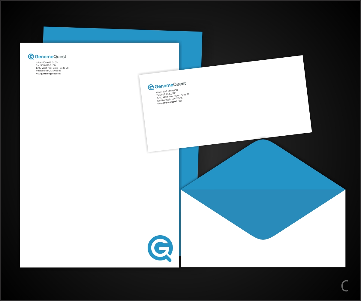 Letterhead Design by Ananá for GenomeQuest, Inc. | Design #1584056