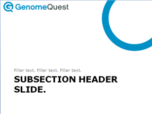 PowerPoint Design by Miyable for GenomeQuest, Inc. | Design: #1594128