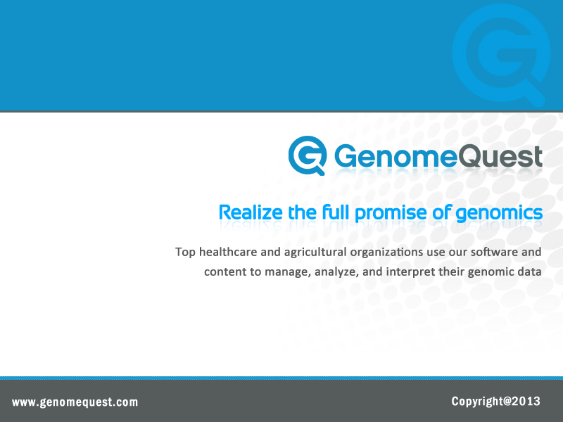 PowerPoint Design by Best Design Hub for GenomeQuest, Inc. | Design #1588952