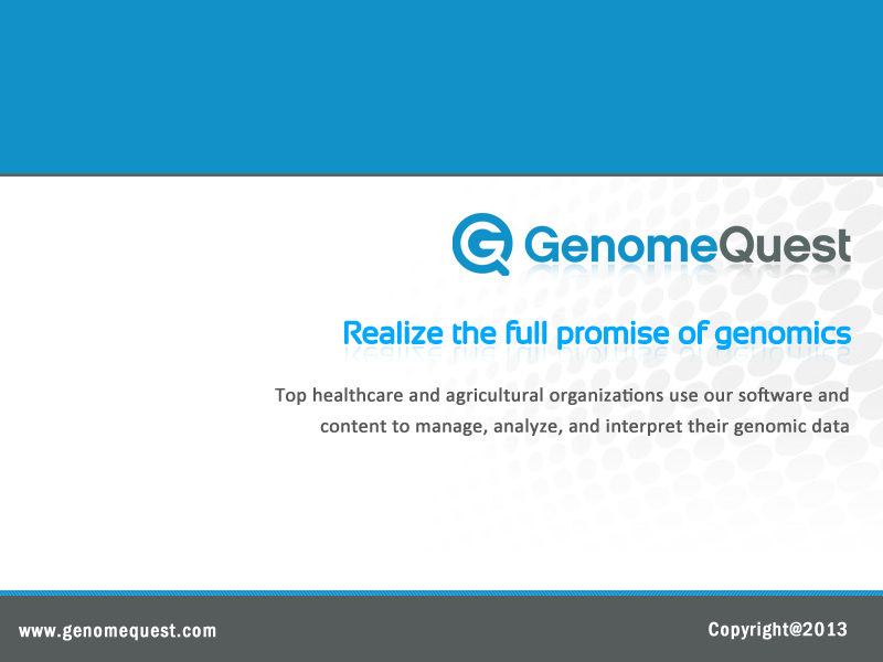 PowerPoint Design by Best Design Hub for GenomeQuest, Inc. | Design #1588957