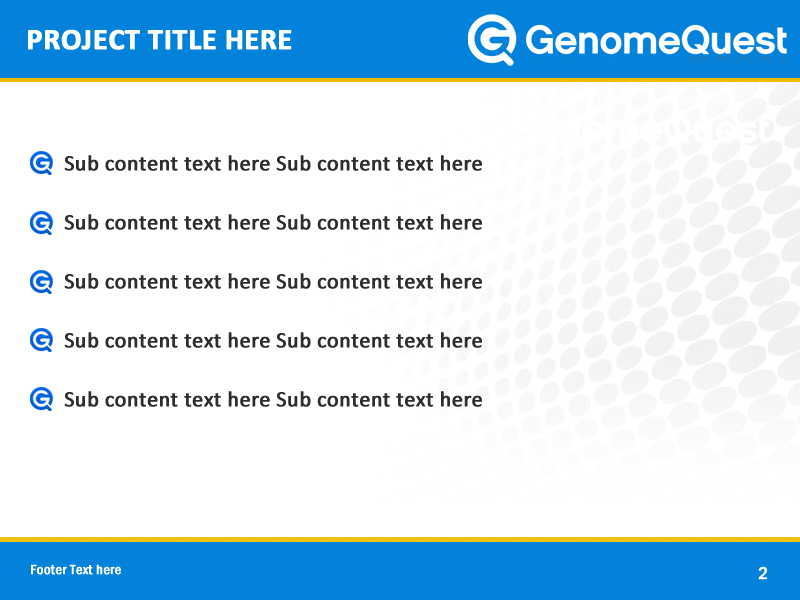 PowerPoint Design by Best Design Hub for GenomeQuest, Inc. | Design #1588989