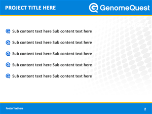 PowerPoint Design by Best Design Hub for GenomeQuest, Inc. | Design: #1588989