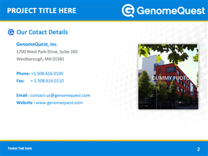 PowerPoint Design by Best Design Hub for GenomeQuest, Inc. | Design: #1589058